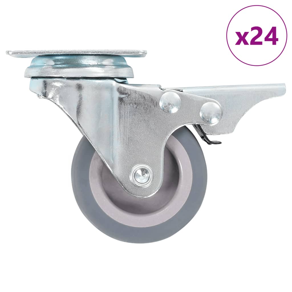 vidaXL 24 pcs Swivel Casters 50 mm