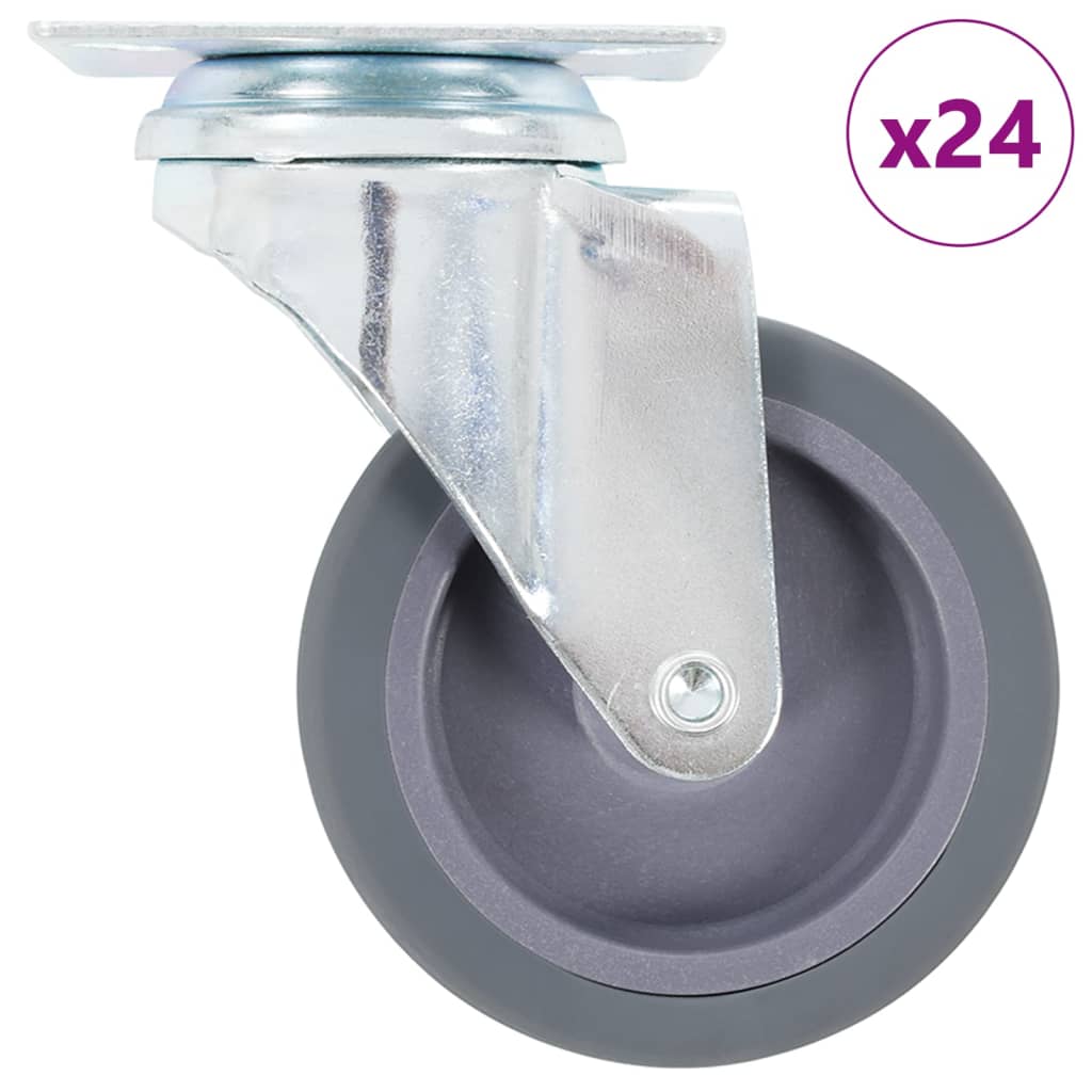 vidaXL 24 pcs Swivel Casters 75 mm