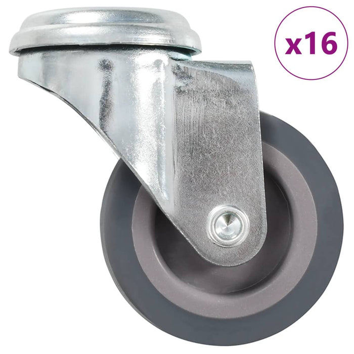 vidaXL 16 pcs Bolt Hole Swivel Casters 50 mm