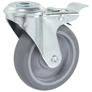 vidaXL 12 pcs Bolt Hole Swivel Casters 100 mm