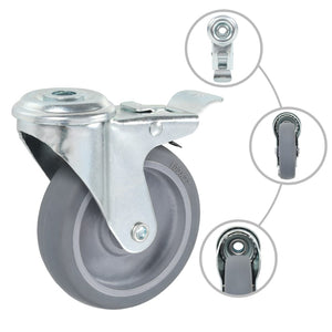 vidaXL 24 pcs Bolt Hole Swivel Casters 100 mm