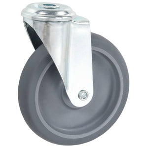 vidaXL 12 pcs Bolt Hole Swivel Casters 125 mm