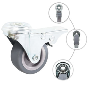 vidaXL 12 pcs Bolt Hole Swivel Casters 50 mm