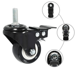 vidaXL 12 pcs Swivel Casters with Brakes 50 mm