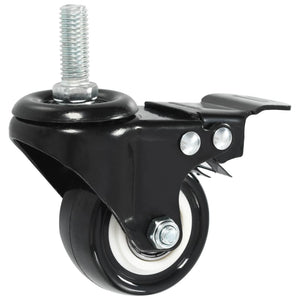 vidaXL 12 pcs Swivel Casters with Brakes 50 mm