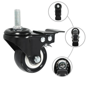 vidaXL 24 pcs Swivel Casters with Brakes 50 mm