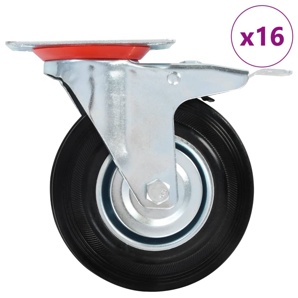 vidaXL 16 pcs Swivel Casters 125 mm