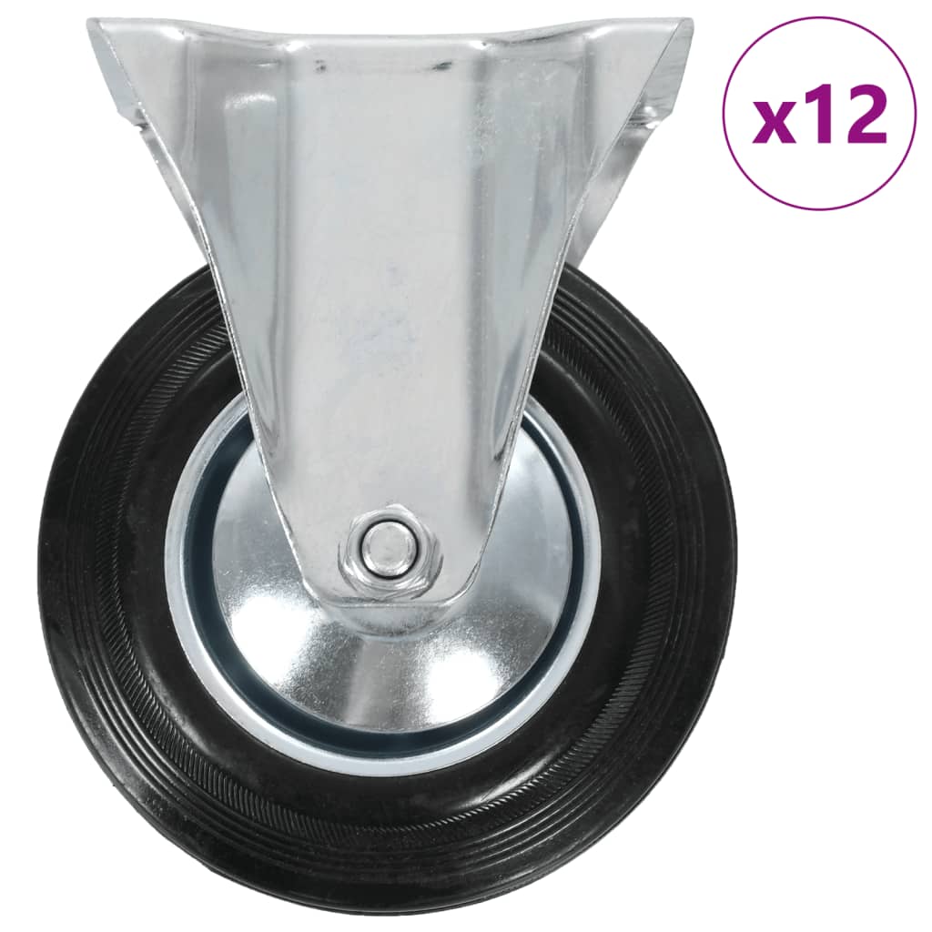 vidaXL 12 pcs Fixed Casters 160 mm