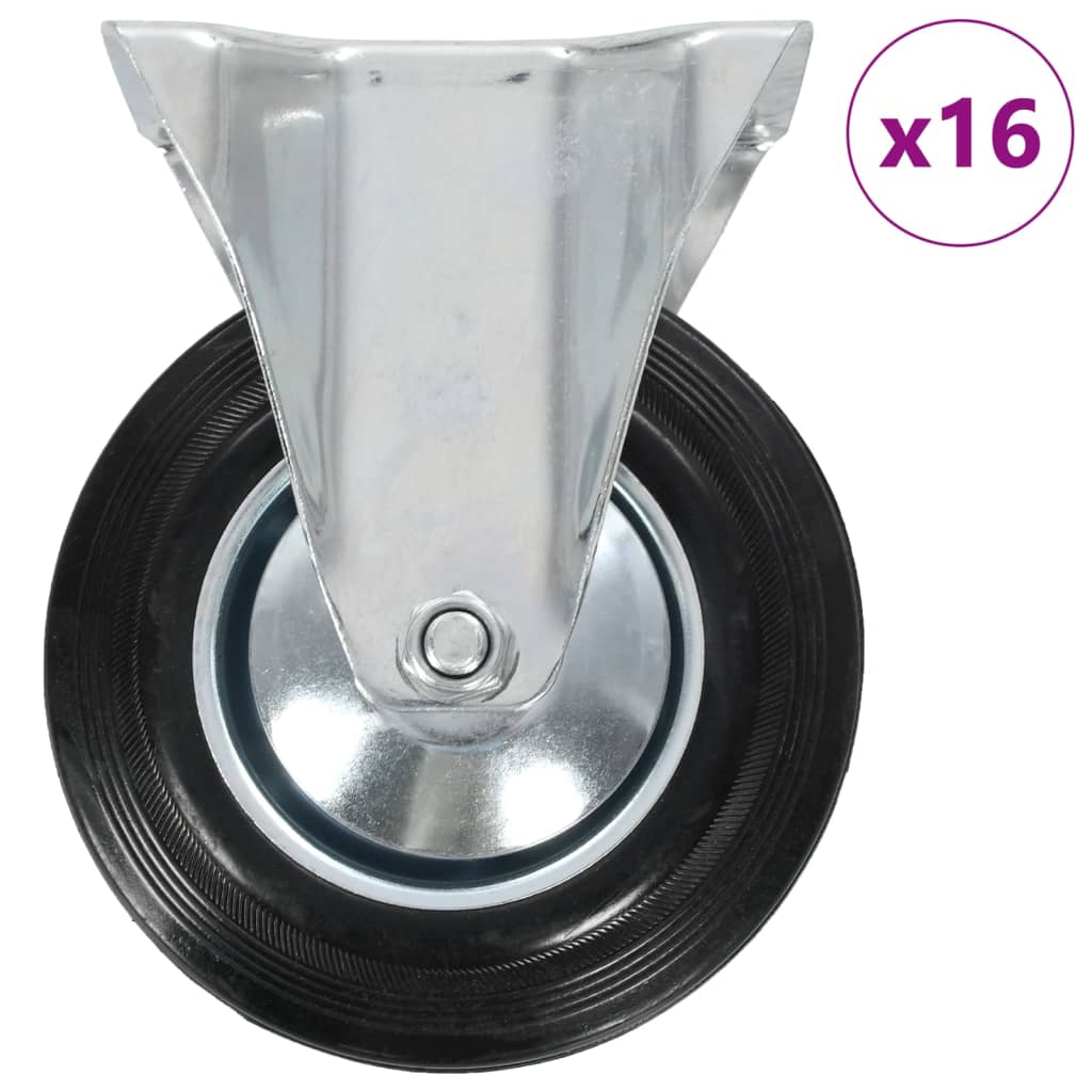 vidaXL 16 pcs Fixed Casters 160 mm