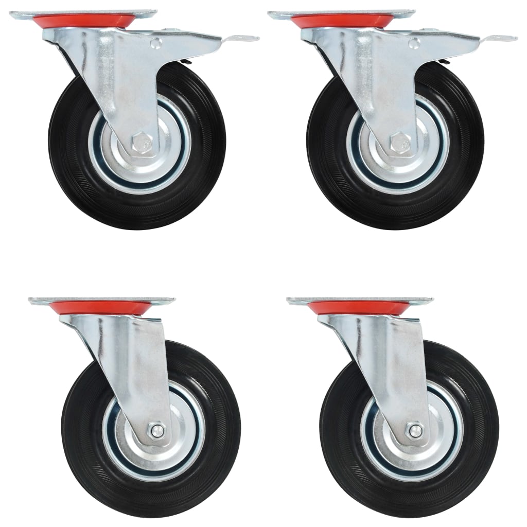 vidaXL 12 pcs Swivel Casters 125 mm