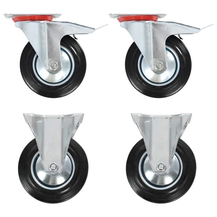 vidaXL 12 pcs Casters 160 mm