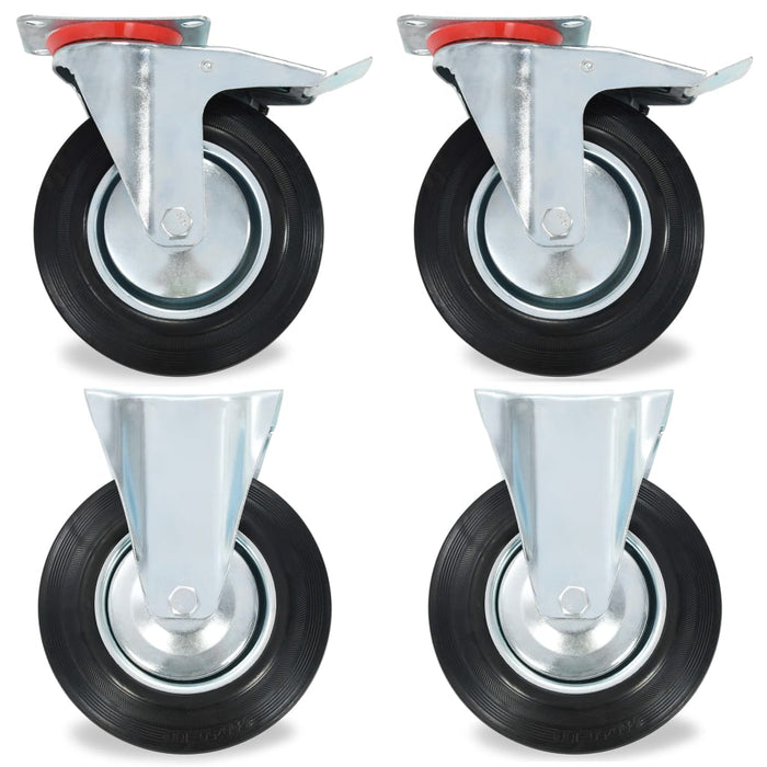 vidaXL 12 pcs Casters 200 mm