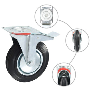 vidaXL 12 pcs Casters 200 mm