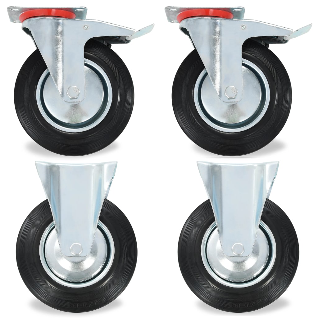 vidaXL 24 pcs Casters 200 mm