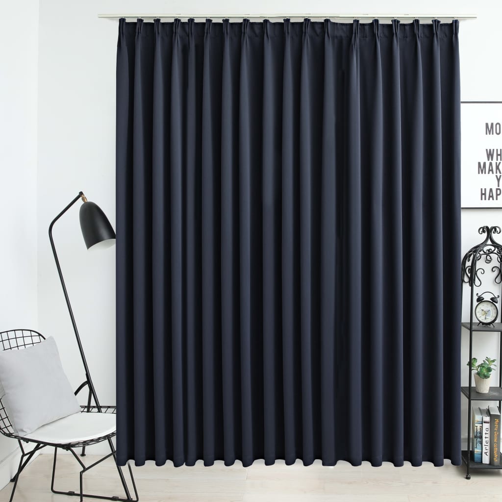 vidaXL Blackout Curtain with Hooks Anthracite 290x245 cm