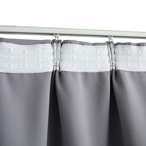 vidaXL Blackout Curtains with Hooks 2 pcs Grey 140x175 cm