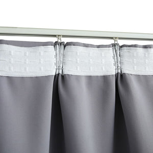 vidaXL Blackout Curtains with Hooks 2 pcs Grey 140x225 cm