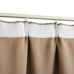 vidaXL Blackout Curtains with Hooks 2 pcs Taupe 140x175 cm