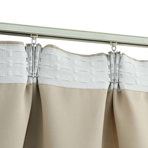 vidaXL Blackout Curtains with Hooks 2 pcs Beige 140x225 cm