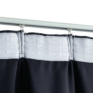 vidaXL Blackout Curtains with Hooks 2 pcs Anthracite 140x225 cm