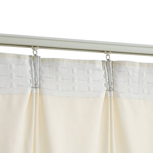 vidaXL Blackout Curtains 2 pcs with Hooks Velvet Cream 140x245 cm