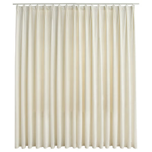 vidaXL Blackout Curtain with Hooks Velvet Cream 290x245 cm