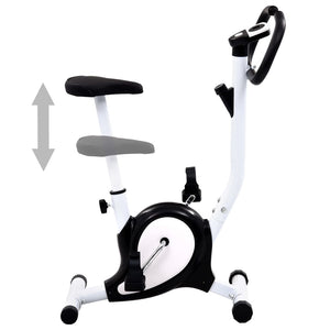 vidaXL Exercise Bike with Belt Resistance Black