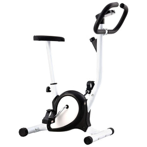 vidaXL Exercise Bike with Belt Resistance Black