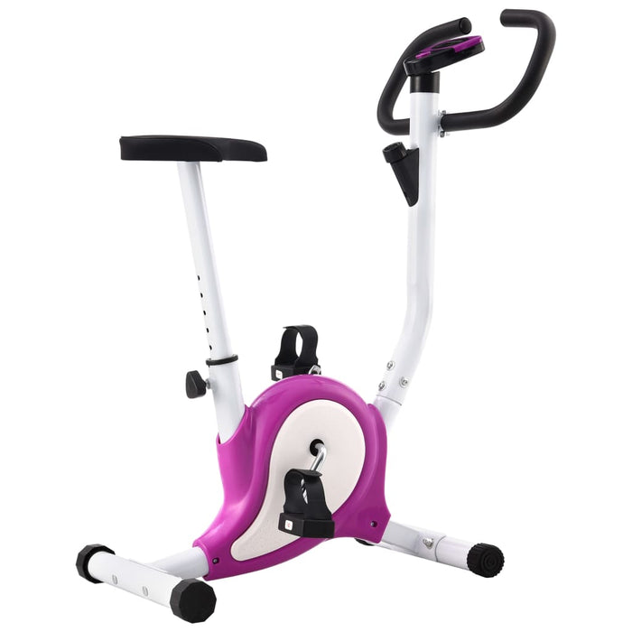 vidaXL Exercise Bike with Belt Resistance Purple