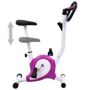 vidaXL Exercise Bike with Belt Resistance Purple