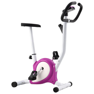 vidaXL Exercise Bike with Belt Resistance Purple