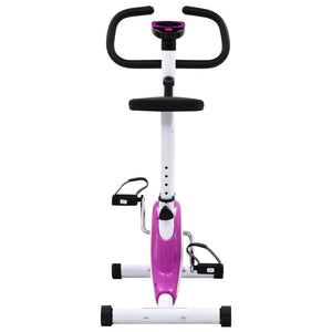 vidaXL Exercise Bike with Belt Resistance Purple