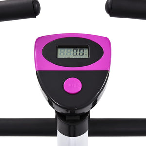 vidaXL Exercise Bike with Belt Resistance Purple