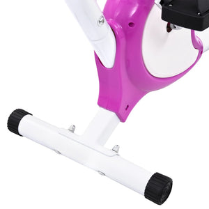 vidaXL Exercise Bike with Belt Resistance Purple