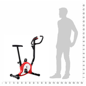 vidaXL Exercise Bike with Belt Resistance Red