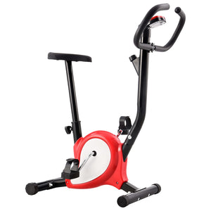 vidaXL Exercise Bike with Belt Resistance Red