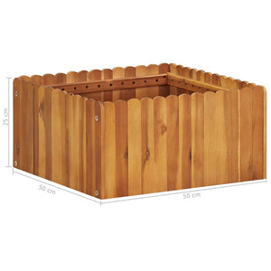 vidaXL Garden Raised Bed 50x50x25 cm Solid Acacia Wood