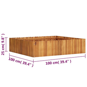 vidaXL Garden Raised Bed 100x100x25 cm Solid Acacia Wood