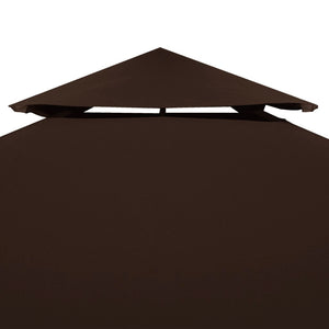 vidaXL 2-Tier Gazebo Top Cover 310 g/m² 4x3 m Brown