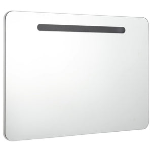 vidaXL LED Bathroom Mirror Cabinet 80x9.5x55 cm