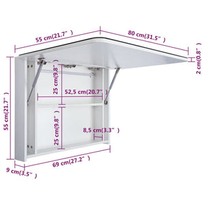 vidaXL LED Bathroom Mirror Cabinet 80x9.5x55 cm