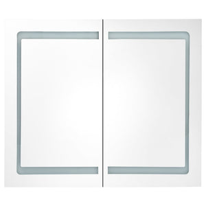 vidaXL LED Bathroom Mirror Cabinet 80x12.2x68 cm