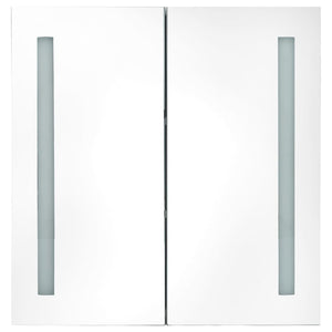 vidaXL LED Bathroom Mirror Cabinet 60x14x62 cm