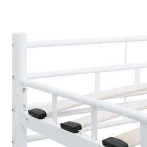 285298 vidaXL Bed Frame White Metal 140x200 cm