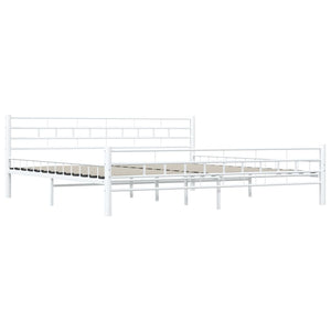 285301 vidaXL Bed Frame White Metal 200x200 cm