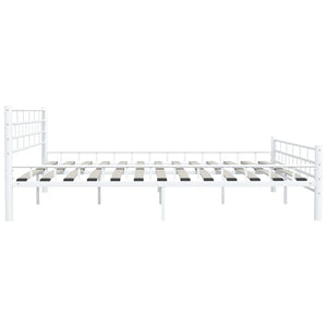 285301 vidaXL Bed Frame White Metal 200x200 cm