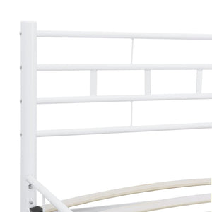 285301 vidaXL Bed Frame White Metal 200x200 cm