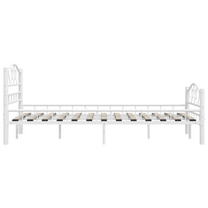 285302 vidaXL Bed Frame White Metal 120x200 cm