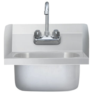 vidaXL Commercial Hand Wash Sink with Faucet Stainless Steel