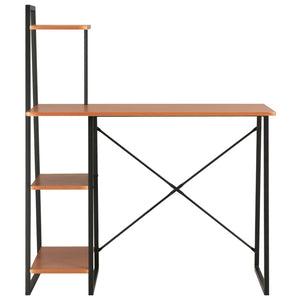 vidaXL Desk with Shelving Unit Black and Brown 102x50x117 cm